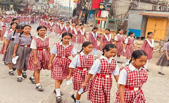 Anti-Drug Awareness Rally held in Agartala under ‘Nasha Mukt Bharat Abhiyaan’.